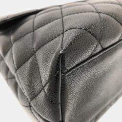Chanel Black Leather  Kelly Top Handle Bags