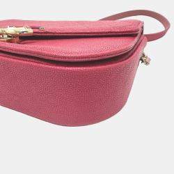 Pre Owned Chanel Pink Medium Calfskin Cuba Flap Shoulder Bag