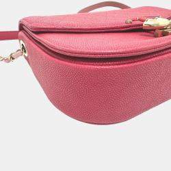 Pre Owned Chanel Pink Medium Calfskin Cuba Flap Shoulder Bag