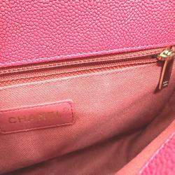 Pre Owned Chanel Pink Medium Calfskin Cuba Flap Shoulder Bag