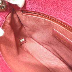 Pre Owned Chanel Pink Medium Calfskin Cuba Flap Shoulder Bag