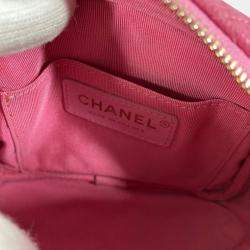 Chanel Pink Caviar Quilted CC Day Camera Case 