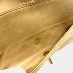 Chanel Beige Leather Medium Classic Double Flap Shoulder Bags