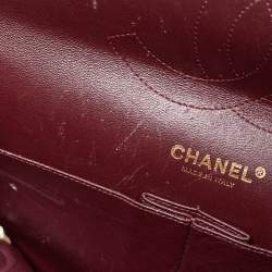 Pre Owned Chanel Black Quilted Leather Jumbo Classic Double Flap Bag
