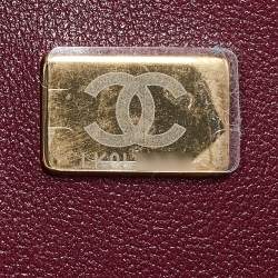Pre Owned Chanel Red Quilted CaviarLeather Medium Classic Double Flap Bag