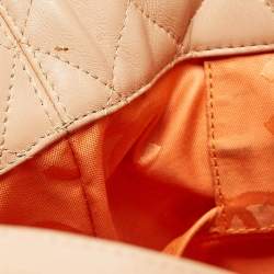 Pre Owned Chanel Beige Quilted Leather Small Cambon Ligne Tote