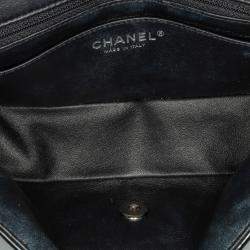 Pre Owned Chanel Mini Rectangular Classic Chevron Patent Single Flap Bag