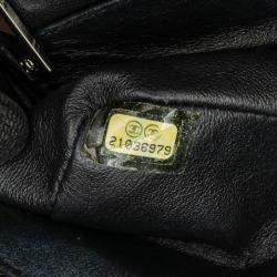 Pre Owned Chanel Mini Rectangular Classic Chevron Patent Single Flap Bag