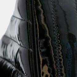 Pre Owned Chanel Mini Rectangular Classic Chevron Patent Single Flap Bag