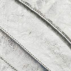 Chanel Silver Quilted Patent Leather Reissue Continental Wallet