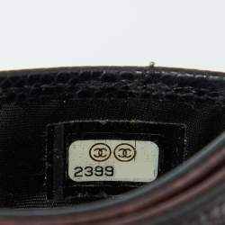 Pre Owned Chanel Black Quilted Caviar Leather Classic Card Holder