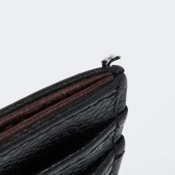 Pre Owned Chanel Black Quilted Caviar Leather Classic Card Holder
