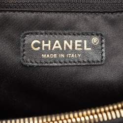 Pre Owned Chanel Black Quilted Caviar Leather GST Shopper Tote