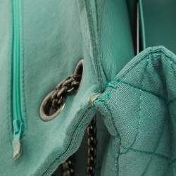 Chanel Light Green Jersey Classic 227 Reissue 2.55 Flap Bag