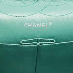 Chanel Light Green Jersey Classic 227 Reissue 2.55 Flap Bag