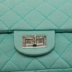 Chanel Light Green Jersey Classic 227 Reissue 2.55 Flap Bag