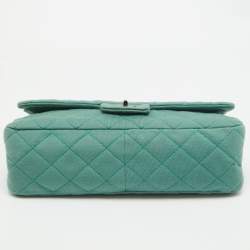 Chanel Light Green Jersey Classic 227 Reissue 2.55 Flap Bag