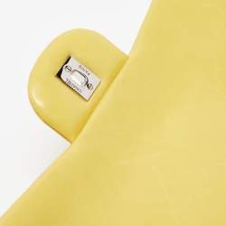 Chanel Yellow Quilted Leather Maxi Classic Single Flap Bag