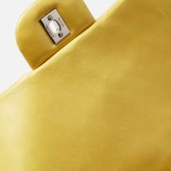 Chanel Yellow Quilted Leather Maxi Classic Single Flap Bag