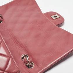 Pre Owned Chanel Pink Quilted Leather Jumbo Classic Single Flap Bag