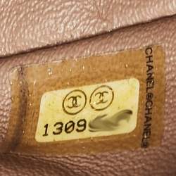 Pre Owned Chanel Old Rose Quilted Caviar Leather Maxi Classic Single Flap Bag