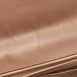 Pre Owned Chanel Old Rose Quilted Caviar Leather Maxi Classic Single Flap Bag
