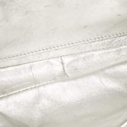 Pre Owned Chanel Silver Quilted Leather Classic 226 Reissue 2.55 Flap Bag 