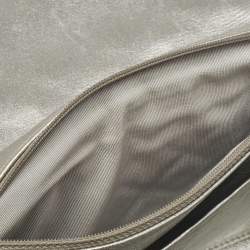 Pre Owned Chanel Silver Quilted Leather Classic 226 Reissue 2.55 Flap Bag 