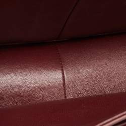 Pre Owned Chanel Burgundy Quilted Leather Jumbo Classic Double Flap Bag