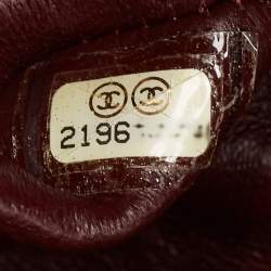 Pre Owned Chanel Burgundy Quilted Leather Jumbo Classic Double Flap Bag