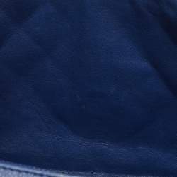 Pre Owned Chanel Blue Quilted Caviar Leather Maxi Classic Single Flap Bag