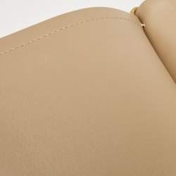 Pre Owned Chanel Cream Quilted Patent Leather Jumbo Classic Double Flap Bag