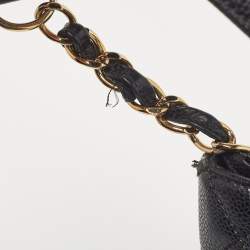 Pre Owned Chanel Black Quilted Caviar Leather GST Shopper Tote