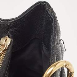 Pre Owned Chanel Black Quilted Caviar Leather GST Shopper Tote