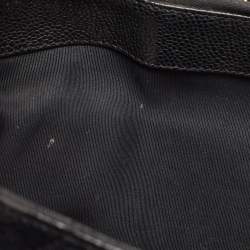 Pre Owned Chanel Black Quilted Caviar Leather GST Shopper Tote