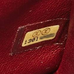 Pre Owned Chanel Red Quilted Caviar Leather Jumbo Classic Single Flap Bag
