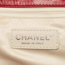 Pre Owned Chanel Burgundy Quilted Leather East West Accordion Flap Bag