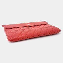 Pre Owned Chanel Rams Pocket Flap New Medium Clutch