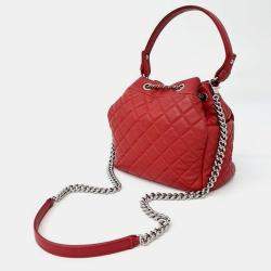 Chanel Drawstring Chain Bucket Bag