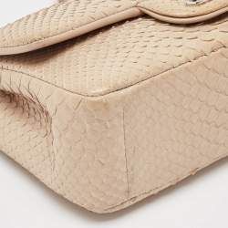 Pre Owned حقيبة شانيل كلاسيك جلد وردي مبطن صغيرة بقلاب مزدوج