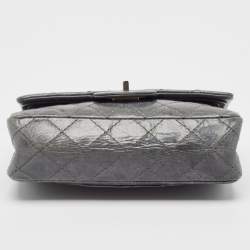 Pre Owned Chanel Blue Quilted Leather Classic 224 Reissue 2.55 Flap Bag