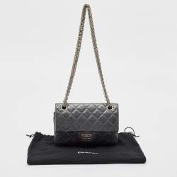 Pre Owned Chanel Blue Quilted Leather Classic 224 Reissue 2.55 Flap Bag