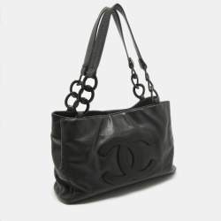 Pre Owned Chanel Black Leather Bekko Shopper Tote