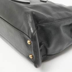 Pre Owned Chanel Black Leather Bekko Shopper Tote