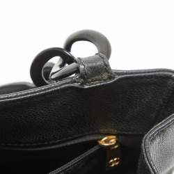 Pre Owned Chanel Black Leather Bekko Shopper Tote