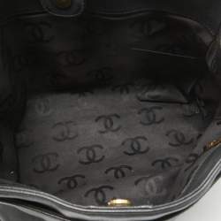 Pre Owned Chanel Black Leather Bekko Shopper Tote