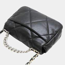 Chanel Black Leather Large 19 Flap Shoulder Bag