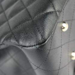 Pre Owned Chanel Black Quilted Caviar Timeless Shopping Tote Bag