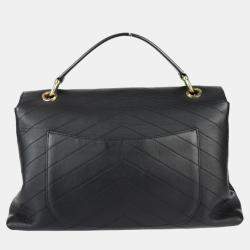 Chanel Black Chevron Calfskin Small Chevron Chic Top Handle Bag 