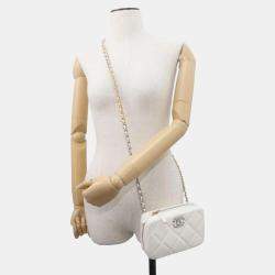 Chanel White Leather 19 Camera Shoulder Bag 